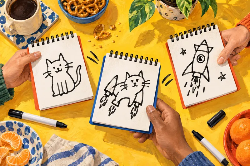 Illustration inspired by Telestrations 8 Player
